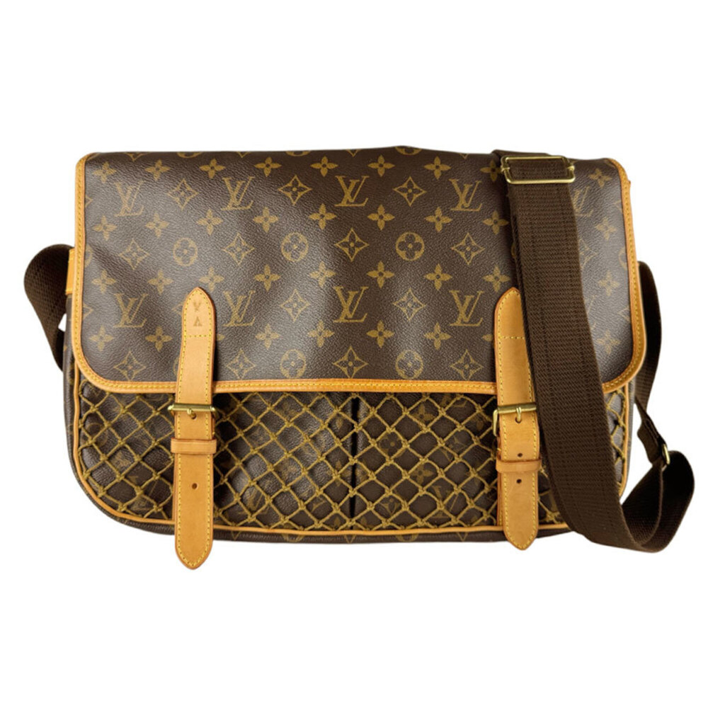 LOUIS VUITTON Authentic Brown Monogram Canvas Shoulder Bag